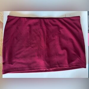 Amazon Burgundy Mini Skirt